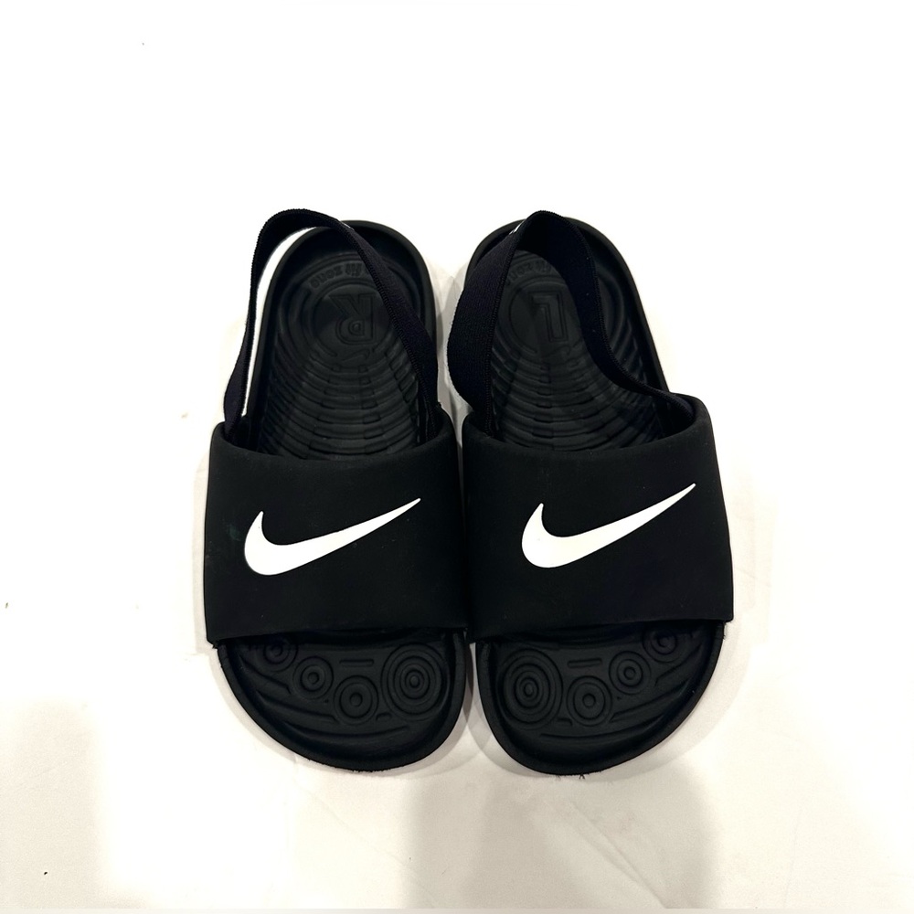 Nike Toddler Sandal Slides With Strap Black Size 10C